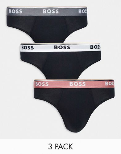 Confezione da 3 slip neri - BOSS Bodywear - Modalova