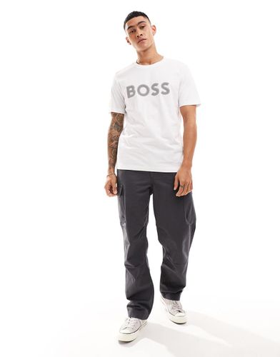 T-shirt grigia con logo - BOSS Green - Modalova