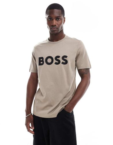 BOSS - Green - T-shirt kaki con logo - BOSS Green - Modalova