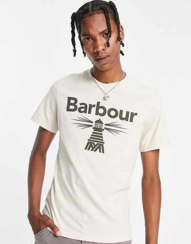 T-shirt beige con logo grande - Barbour Beacon - Modalova