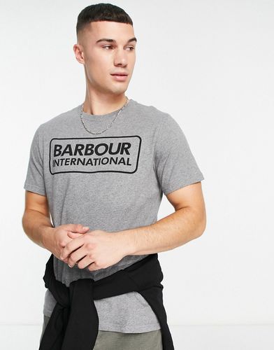 Essential - T-shirt grigia con logo squadrato - Barbour International - Modalova