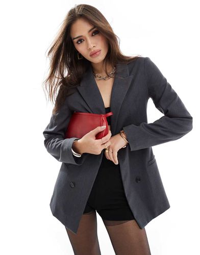 Blazer oversize doppiopetto antracite - Bershka - Modalova