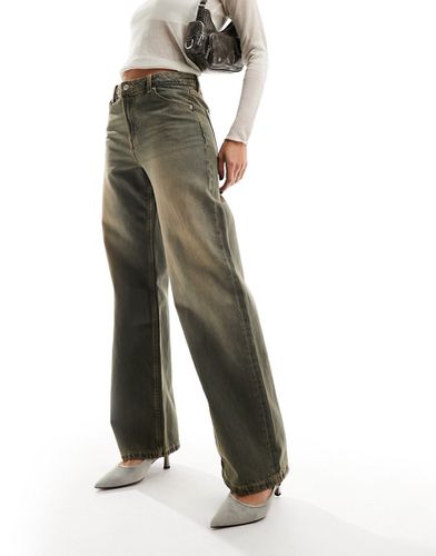 Jeans a fondo ampio marrone effetto sporco - Bershka - Modalova