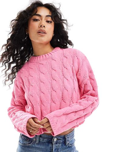 Bershka - Maglione a trecce rosa - Bershka - Modalova