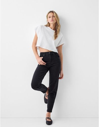 Mom jeans comodi neri - Bershka - Modalova