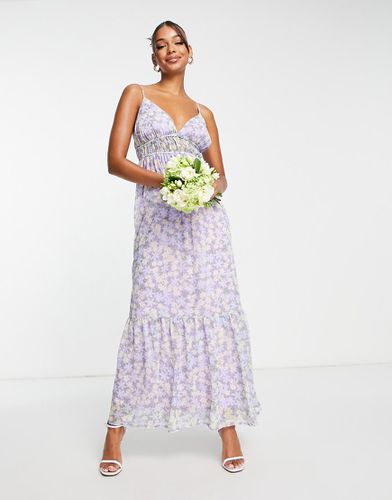 Blume - Vestito lungo da sposa in raso lilla a fiori con gonna a ruota - Blume Bridal - Modalova