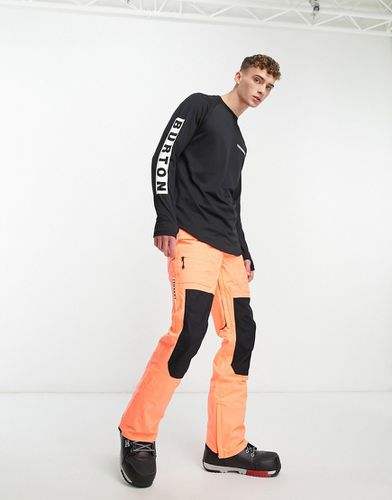Burton Snow - Southside 2L - Pantaloni da sci slim arancioni e neri - Burton Snowboards - Modalova