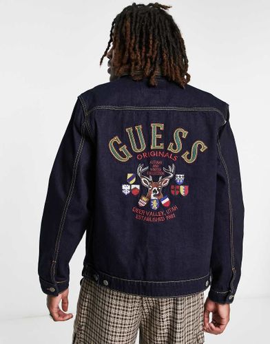 Originals - Giacca di jeans con stampa del logo sul retro - Guess - Modalova