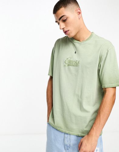 T-shirt verde salvia con logo - GUESS Originals - Modalova