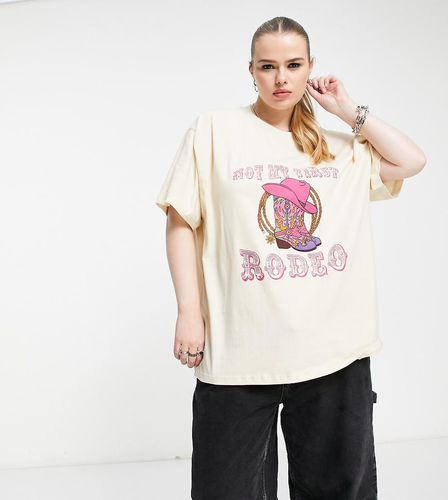 T-shirt comoda con stampa rodeo - Daisy Street Plus - Modalova