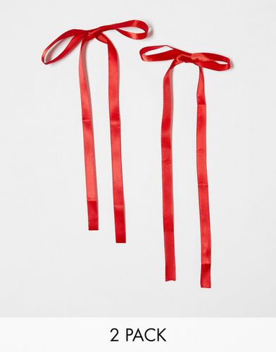 Confezione da 2 fiocchi per capelli rossi - DesignB London - Modalova