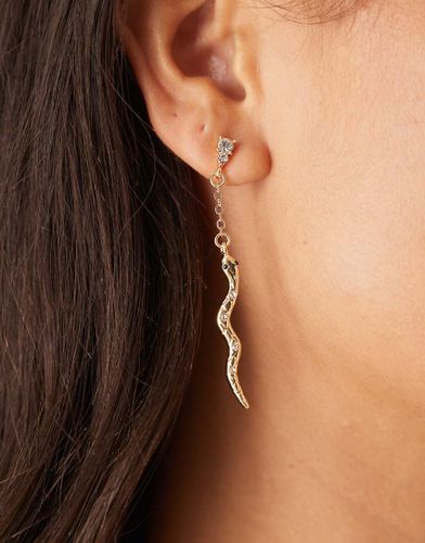 Boucles d'oreilles à pendant serpent - Designb London - Modalova