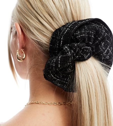 Elastico per capelli oversize in tweed - DesignB London - Modalova