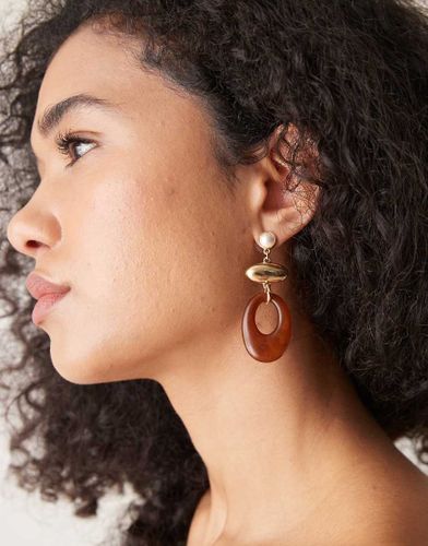 Pendants d'oreilles - et résine marron - Designb London - Modalova