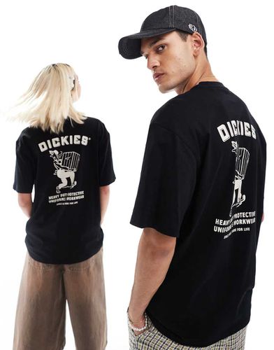 T-shirt nera con stampa grafica sul retro - Dickies - Modalova