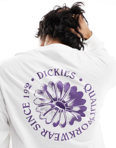 Garden - T-shirt a maniche lunghe bianca tinta unita con stampa sul retro - Dickies - Modalova