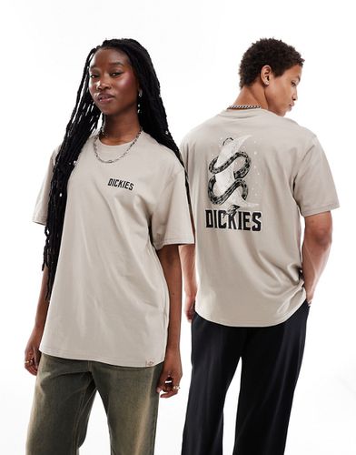Lake Oswego - T-shirt a maniche corte color sabbia con stampa sul retro - In esclusiva per ASOS - Dickies - Modalova