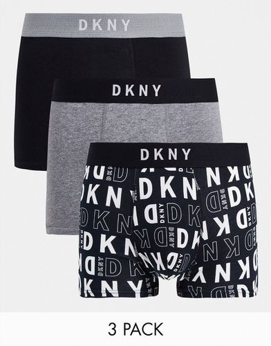 Durham - Confezione da 3 paia di boxer con stampa del logo - DKNY - Modalova