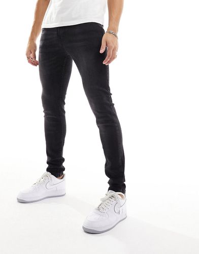 DTT - Jeans super skinny elasticizzati neri slavati - Don't Think Twice - Modalova