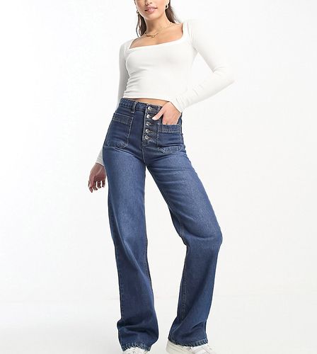 DTT Tall - Fern - Jeans dritti con bottoni sul davanti - Don't Think Twice - Modalova
