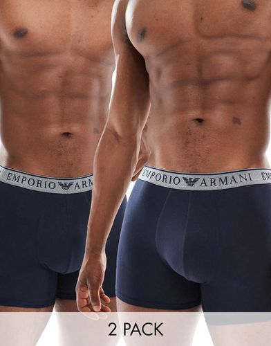 Emporio Armani - Bodywear - Confezione da 2 paia di boxer con fascia in vita con logo - Armani Exchange - Modalova