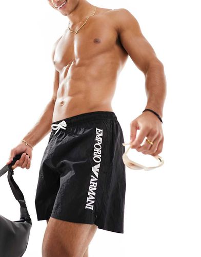 Bodywear - Pantaloncini da bagno neri con logo - Emporio Armani - Modalova