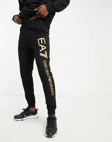 Emporio Armani - - Joggers neri con logo laterale - EA7 - Modalova