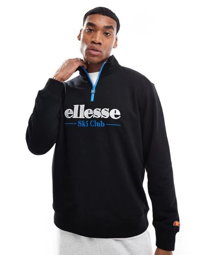 Baleor - Felpa nera con zip corta - ellesse - Modalova