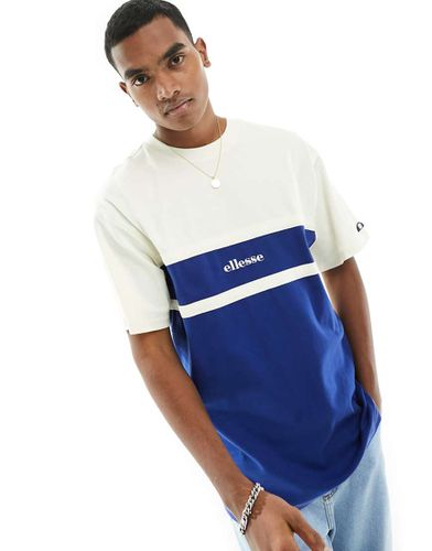 Rocazzi - T-shirt colorblock sporco e blu navy - ellesse - Modalova