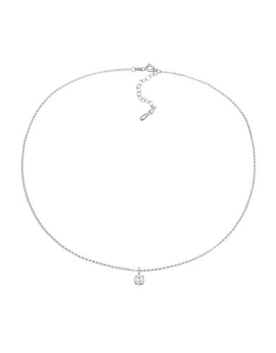 Ladies - Collarino in argento sterling 925 basic con pendente con cristallo solitario in zirconia cubica - Elli - Modalova