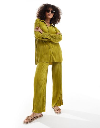 Esclusiva - Pantaloni plissé verdi in coordinato - ONLY - Modalova