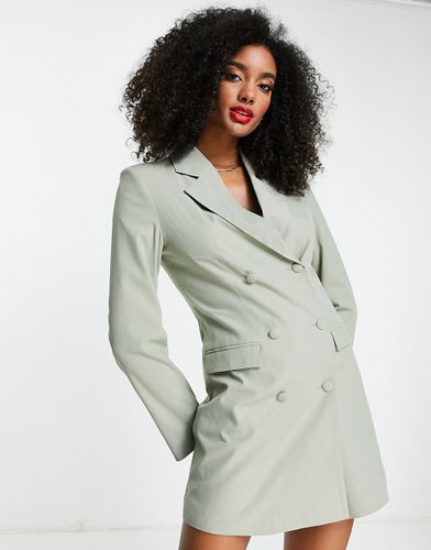 Vestito blazer aderente con apertura sul retro color salvia - Extro & Vert - Modalova