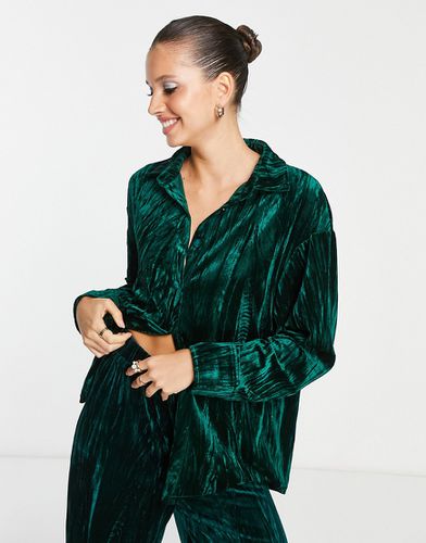 Camicia oversize smeraldo in coordinato - Extro & Vert - Modalova