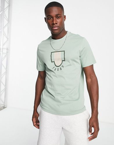 Faulk - T-Shirt in cotone con stampa grafica - Farah - Modalova