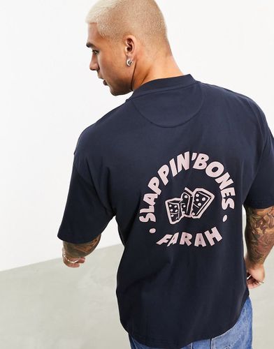 Wilby Dominoes - T-shirt comoda con stampa sul retro - Farah - Modalova