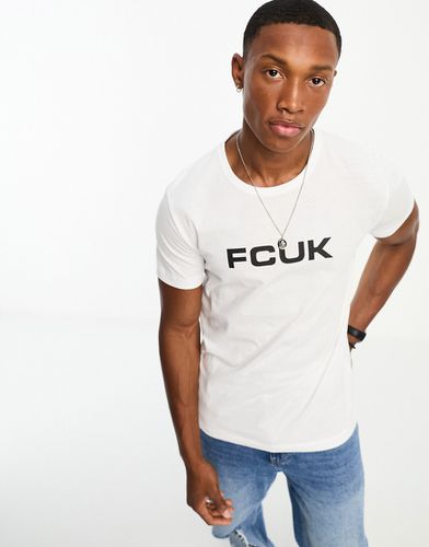 FCUK- T-shirt bianca con stampa del logo - French Connection - Modalova