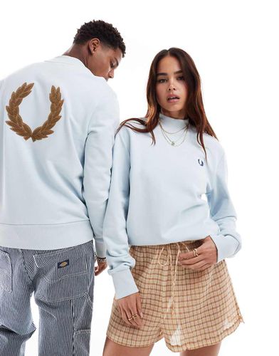 Felpa accollata azzurra unisex con corona d'alloro - Fred Perry - Modalova