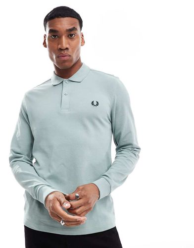 Polo a maniche lunghe azzurra - Fred Perry - Modalova