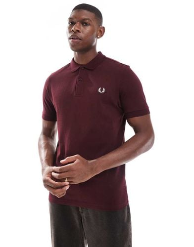 Polo bordeaux tinta unita - Fred Perry - Modalova