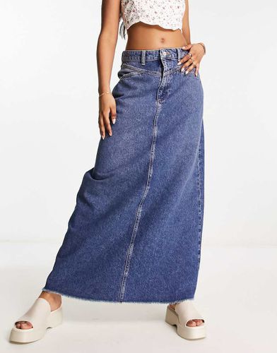 Gonna lunga in denim indaco scuro - Free People - Modalova