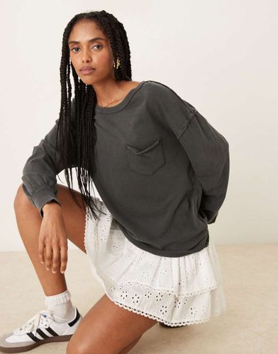 Fade Into You - T-shirt à manches longues et poche - Anthracite - Free People - Modalova