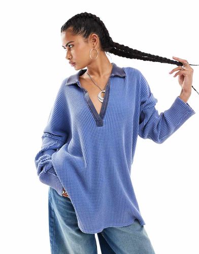 Travis - Camicia oversize a nido d'ape olandese - Free People - Modalova