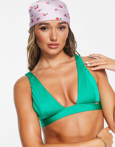 Mix and Match - Top bikini a triangolo con fascia spessa metallizzato - Free Society - Modalova