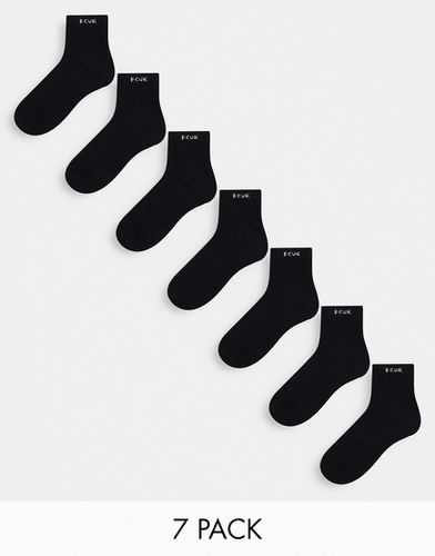 Confezione da 7 paia di calzini neri - French Connection - Modalova