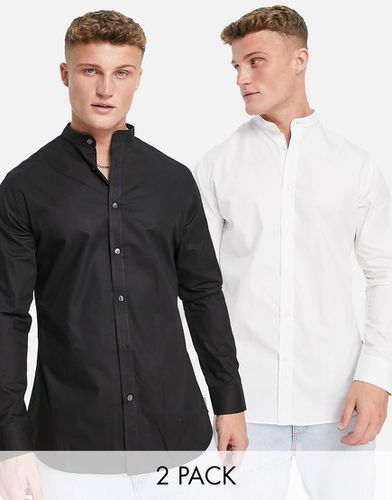 Confezione da 2 camicie con collo serafino bianca e nera - French Connection - Modalova