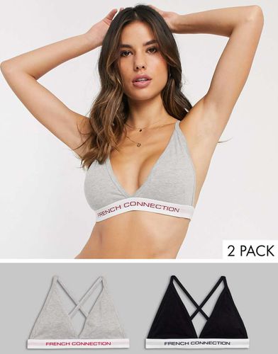 Confezioni multipack di reggiseni con spalline e logo - French Connection - Modalova