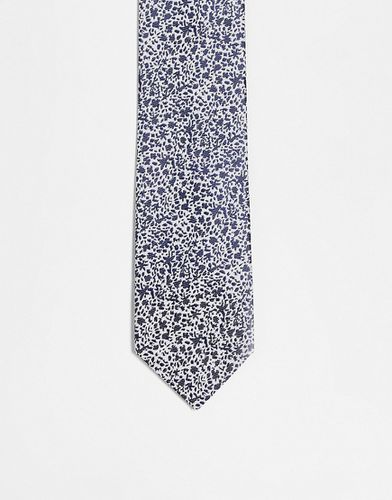 Cravatta blu indaco a fiori - French Connection - Modalova