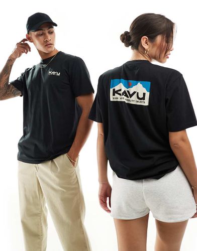 T-shirt unisex a maniche corte nera con logo - KAVU - Modalova