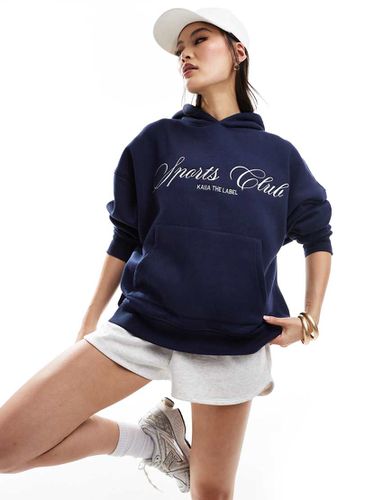 Felpa con cappuccio blu navy con logo Sports Club - Kaiia - Modalova