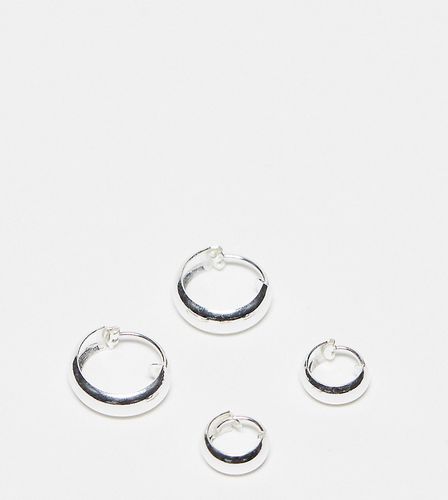Confezione di orecchini a cerchio in sterling - Kingsley Ryan - Modalova